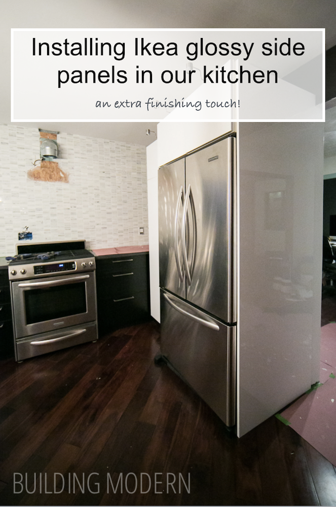 How to install Ikea kitchen glossy side panels